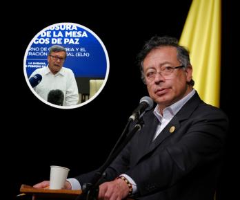 Presidente Petro sobre el eln y clan del golfo. / Foto: Presidencia y AFP.