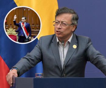 Petro sobre crisis política en Perú. / Fotos: AFP.