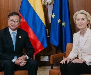 Petro con Ursula von der Leyen. / Foto: X Ursula von der Leyen.