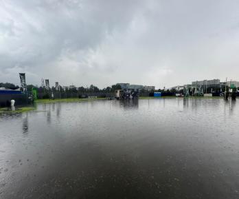 Lugar del escenario Vive Claro inundado