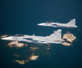 Aviones Gripen.