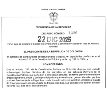 Decreto de emergencia económica.