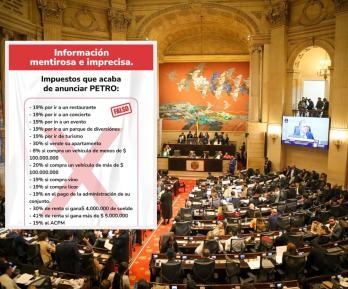 Gobierno sobre fake news de la reforma tributaria. / Fotos: X Presidente Petro y Comisiones Económicas.