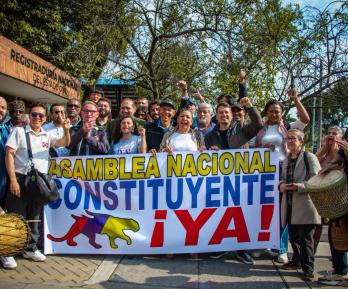 Movimientos sociales inscriben comité para impulsar una Constituyente.