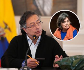Petro sobre Laura Restrepo. / Fotos: Presidencia y Creative Commons.