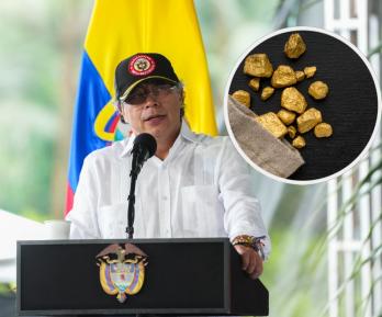 Petro sobre la salida ilegal del oro. / Fotos: Presidencia y Freepik.
