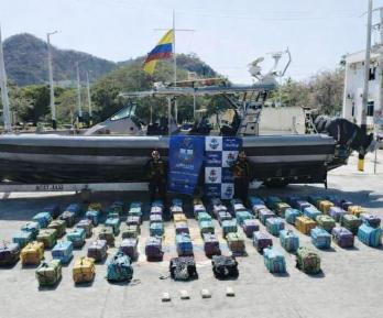 Incautación de cocaína / Fotos: Armada Nacional.