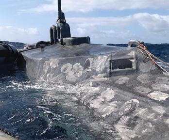 Incautación de submarino con cocaína. / Foto: Policía Nacional.