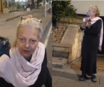 Mujer agrede a domiciliario y se hace viral. / Foto: Captura de video.