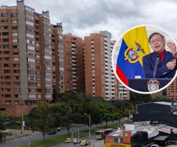 Petro sobre el aumento de arriendos. / Fotos: AFP y Presidencia.