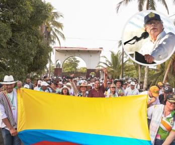 Petro sobre hacienda La Virgen del Cobre. / Fotos: ANT y Presidencia.