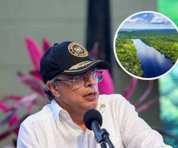 Petro sobre turismo en Leticia. / Fotos: Presidencia y Radio Nacional.