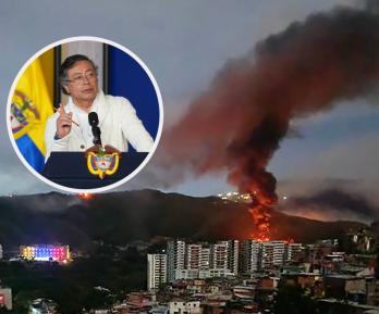 Petro sobre ataques a Venezuela. / Fotos: AFP y Presidencia.