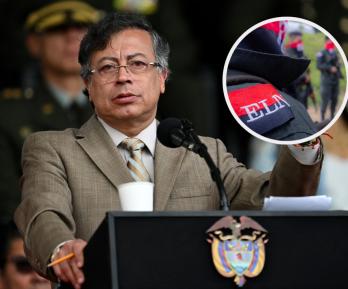 Petro sobre el ELN. / Fotos: AFP.