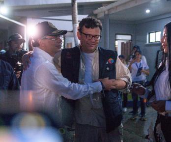 Petro y Hollman Morris pusieron en marcha nuevos estudios de RTVC.