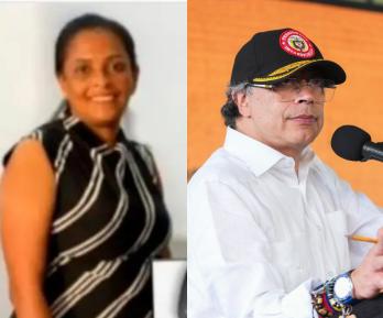 Petro sobre Yohana Rodríguez Sierra. / Fotos: Redes Sociales y Presidencia.