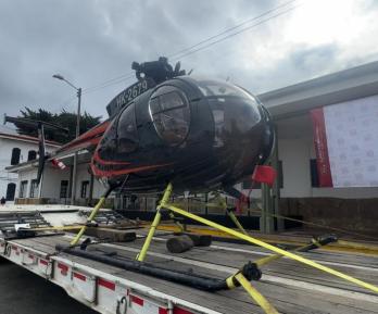 Incautación de helicóptero. / Foto: Fuerzas Militares.