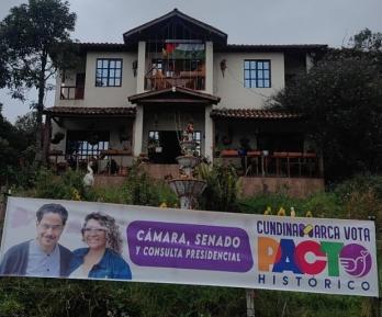 Pacto Histórico denunció hurto de una valla en Choachí, Cundinamarca.