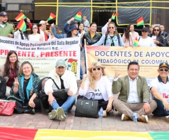 Paro de maestros. / Foto: X de ADE Bogotá.