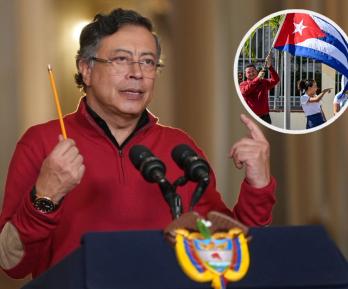 Petro propone solución a Cuba. / Fotos: AFP y Presidencia.