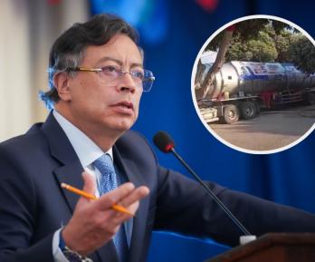 Petro sobre denuncia de carrotanque en Aguachica. / Foto: Presidencia y redes sociales.