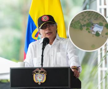 Petro sobre la desecación de ciénagas. / Fotos: Presidencia y UNGRD.