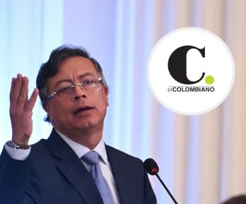 Petro sobre cobertura de El Colombiano. / Fotos: AFP y El Colombiano.