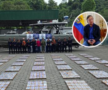 Petro sobre nueva incautación de cocaína en el Pacífico. / Fotos: Presidencia y X Gustavo Petro.
