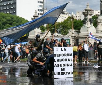 Protestas en Argentina. / Foto: AFP.