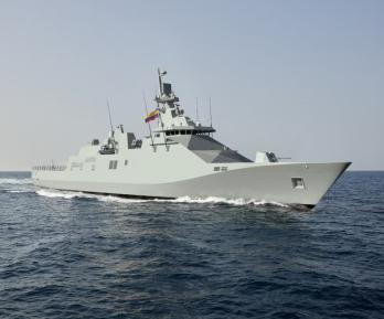 Colombia inicia la construcción de su primera fragata. Foto: render Cotecmar