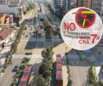 Protestas en el corredor verde. / Fotos: Alcaldía y Redes sociales.