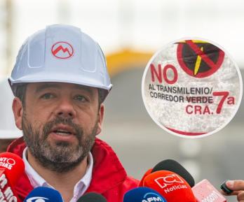 Galán sobre obras en la Cra Séptima. / Fotos: X de Galán y Redes Sociales.