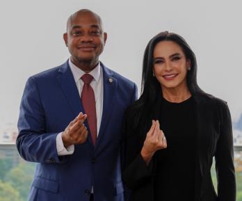 Murillo y Luz María Zapata. / Foto: X de Luis Gilberto Murillo.