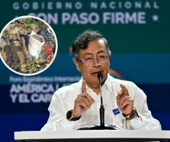Presidente Petro sobre operación contra Iván Mordisco. / Fotos: AFP y X Gustavo Petro.