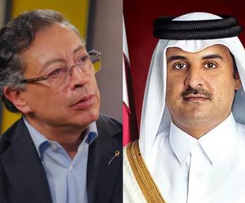 Petro con jefes de Estado de Oriente Medio. / Foto: Presidencia.