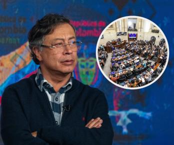 Petro sobre nuevo mapa político en el Senado. / Foto: Presidencia y AFP.