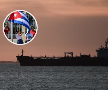 Buque petrolero ruso llega a Cuba. / Fotos: AFP.