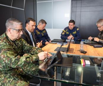 Reunión de defensa entre Colombia y Ecuador. / Foto: X MinDefensa.