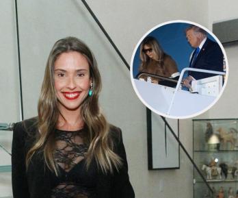 Amanda Ungaro con la familia Trump. / Fotos: AFP.