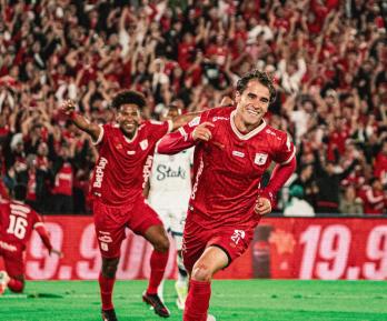 América de Cali en Bogotá. / Foto: X América de Cali.