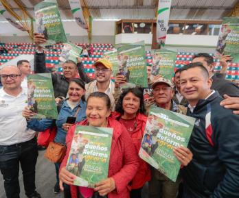 Entrega de Tierras en Boyacá. / Foto: ANT.