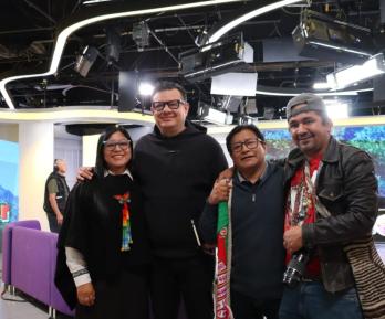 Reconocimiento a Hollman Morris por el pueblo Nasa. / Foto: Nairo Jacanamijoy.