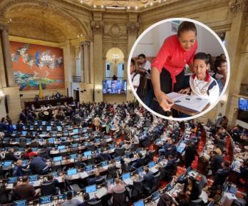 Mesada 14 en Cámara de Representantes. / Fotos: Cámara de Representantes y Radio Nacional.