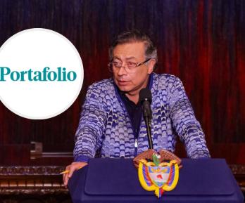 Petro sobre información de Portafolio. / Fotos: Presidencia y Portafolio.