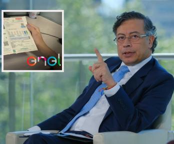 Petro sobre sanción a Enel. / Fotos: Presidencia y Enel.