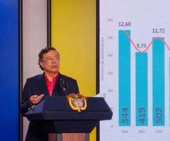 Petro sobre reducción de tasa de mortalidad. / Foto: Presidencia.