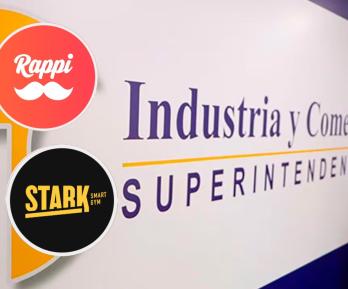 SIC sanciona a Rappi y Stark Gym. / Fotos: SIC y logos de Rappi y Stark Gym.