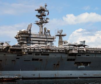 Portaaviones USS Nimitz en Ecuador. / Foto: AFP.