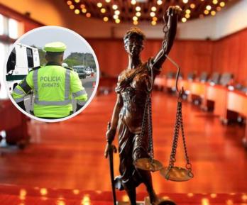 Condena a patrullero. / Fotos: Rama Judicial y Policía Nacional.