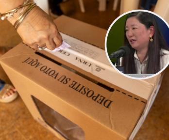 Hanwen Zhang sobre el voto y las encuestas. / Fotos: Registraduría e Inravisión.